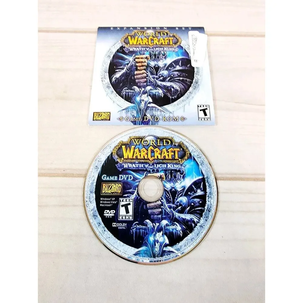 World of Warcraft: Wrath of the Lich King (PC 2008) Expansion Set Disc & Code